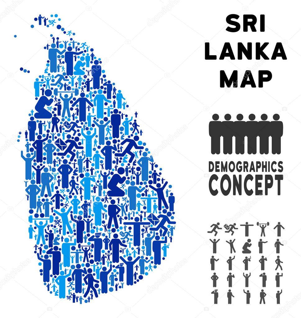 Demographics Sri Lanka Island Map