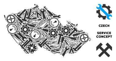 Onarım araçları kolaj çek Haritası