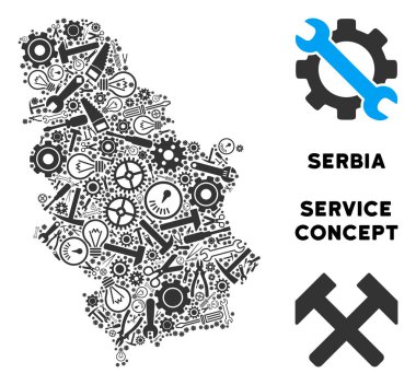 Kolaj Sırbistan harita hizmet araçları