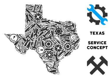 Kolaj Teksas Haritası onarım araçları