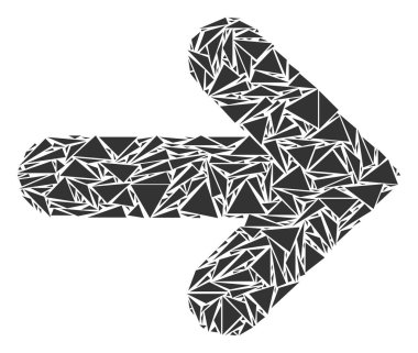 Ok yönünü kolaj üçgen