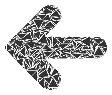 Mozaik üçgen sol ok