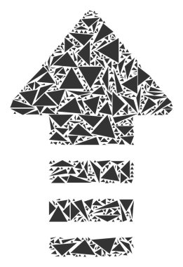 Ok işaretçisini kolaj üçgen