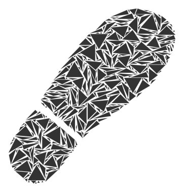 Önyükleme ayak izi kolaj üçgen