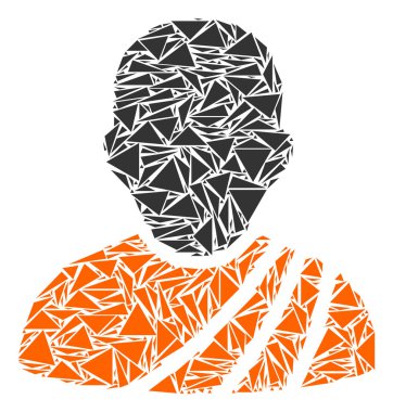 Budist Keşiş kolaj üçgen öğelerin çeşitli ebat ve şekillerde. Vektör çokgenler Budist Keşiş kolaj düzenlenir. Geometrik soyut vektör çizim.