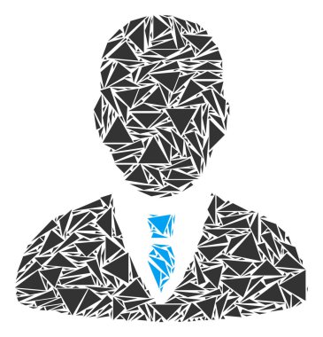 İşadamı kolaj üçgen