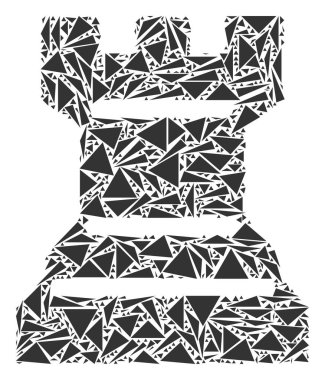 Satranç kule mozaik üçgen