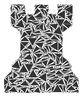 Satranç kule kolaj üçgen