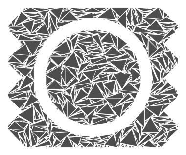 Prezervatif paket mozaik üçgen