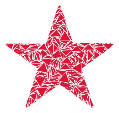 Konfeti yıldız kolaj üçgen