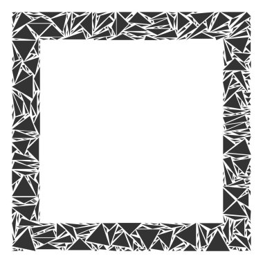 Kontur kare mozaik üçgen