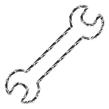 Kontur anahtarı mozaik üçgen