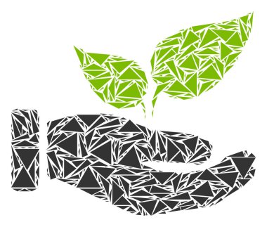 Eco başlangıç el kolaj üçgen