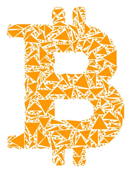 Bitcoin Collage de Triangles — Image vectorielle