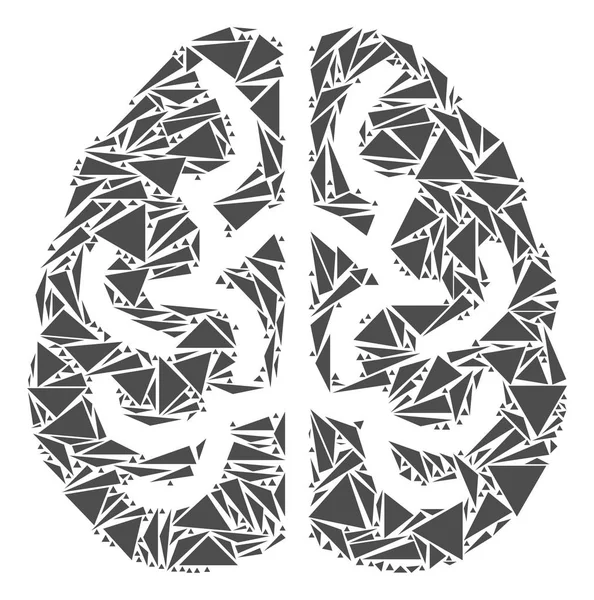 Collage Cerebral de Triángulos — Vector de stock