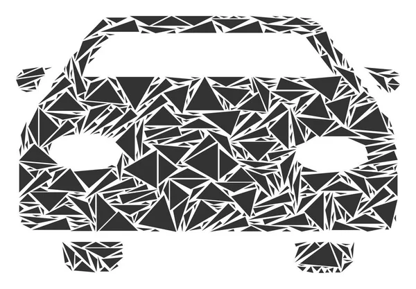 Автомобильный коллаж треугольников — стоковый вектор