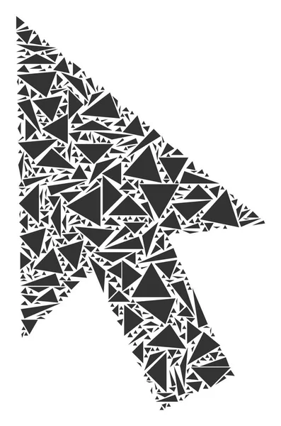 Kurzor šipka koláž z trojúhelníků — Stockový vektor