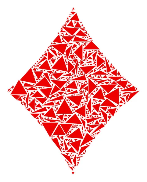 Diamanter kostym Collage av trianglar — Stock vektor