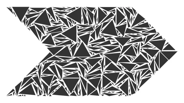 Yön ok mozaik üçgen