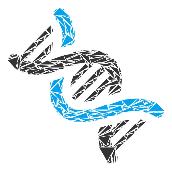 ADN Espiral Collage de Triángulos — Vector de stock