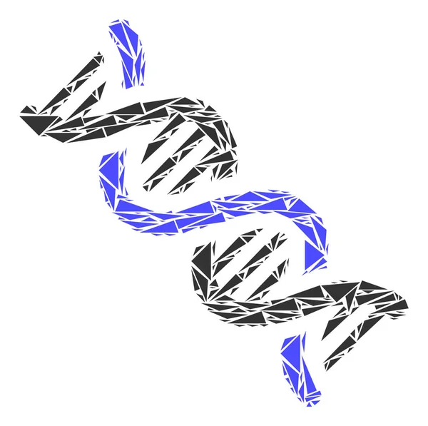 DNA espiral mosaico de triângulos —  Vetores de Stock