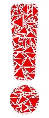 Ünlem işareti mozaik üçgen