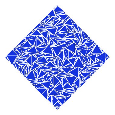 Dolgulu Rhombus mozaik üçgen