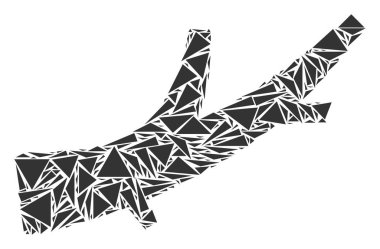 Yakacak odun mozaik üçgen