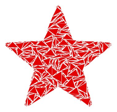 Havai fişek yıldız kolaj üçgen