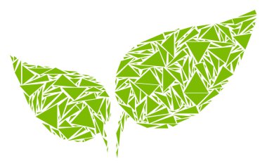 Çiçek yaprakları mozaik üçgen