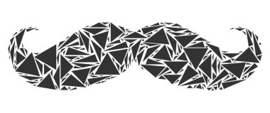 Beyefendi bıyık kolaj üçgen