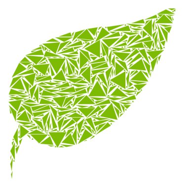 Bitkisel yaprak mozaik üçgen