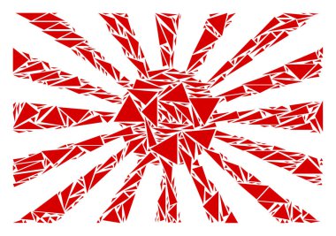 Güneş mozaik üçgen yükselen Japonca