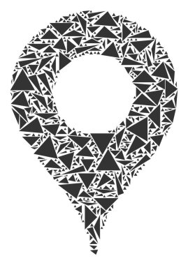 Harita işaretçi mozaik üçgen