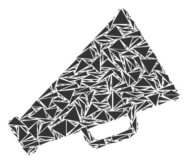 Megafon kolaj üçgen