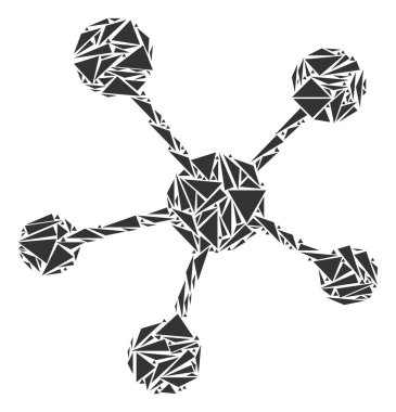 Ağ bağlantıları kolaj üçgen