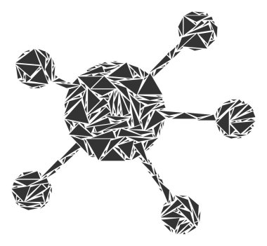 Ağ bağlantıları kolaj üçgen