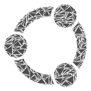 Ağ ilişkileri mozaik üçgen