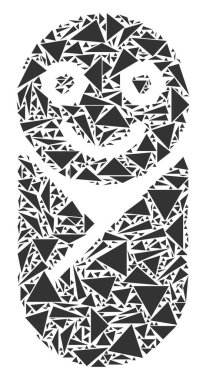 Yeni doğan kolaj üçgen