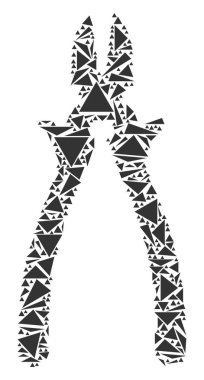 Kerpetenler kolaj üçgen