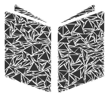 Açık kitap mozaik üçgen