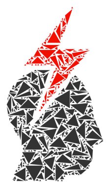 Kişi stres grev kolaj üçgen