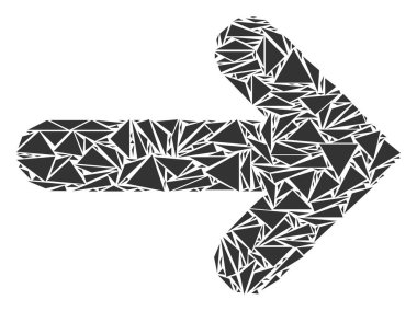 Sağ ok kolaj üçgen