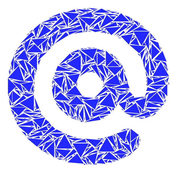 Email Símbolo Mosaico de Triángulos — Archivo Imágenes Vectoriales
