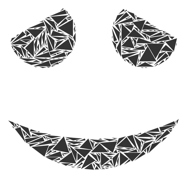 Αμηχανία χαμόγελο μωσαϊκό των τριγώνων — Διανυσματικό Αρχείο