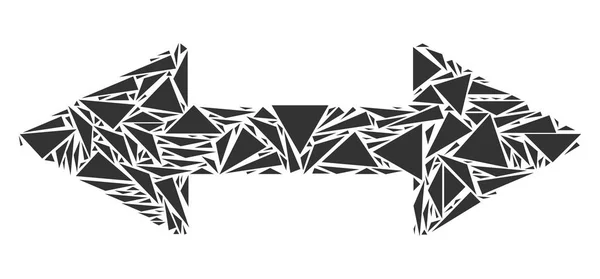 三角形の矢印モザイクの交換 — ストックベクタ