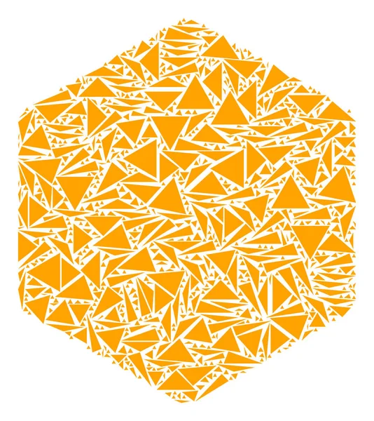 Dolu altıgen kolaj üçgen