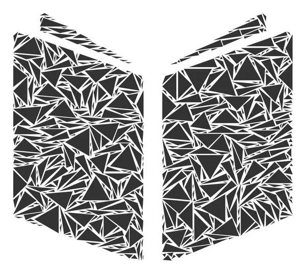 Açık kitap mozaik üçgen