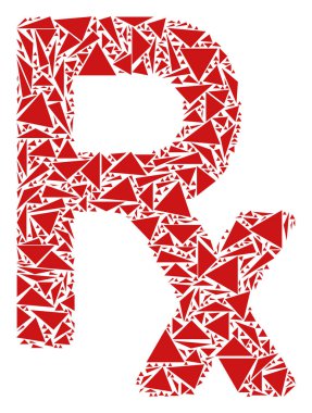 RX sembolü mozaik üçgen