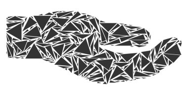 Paylaşım el mozaik üçgen